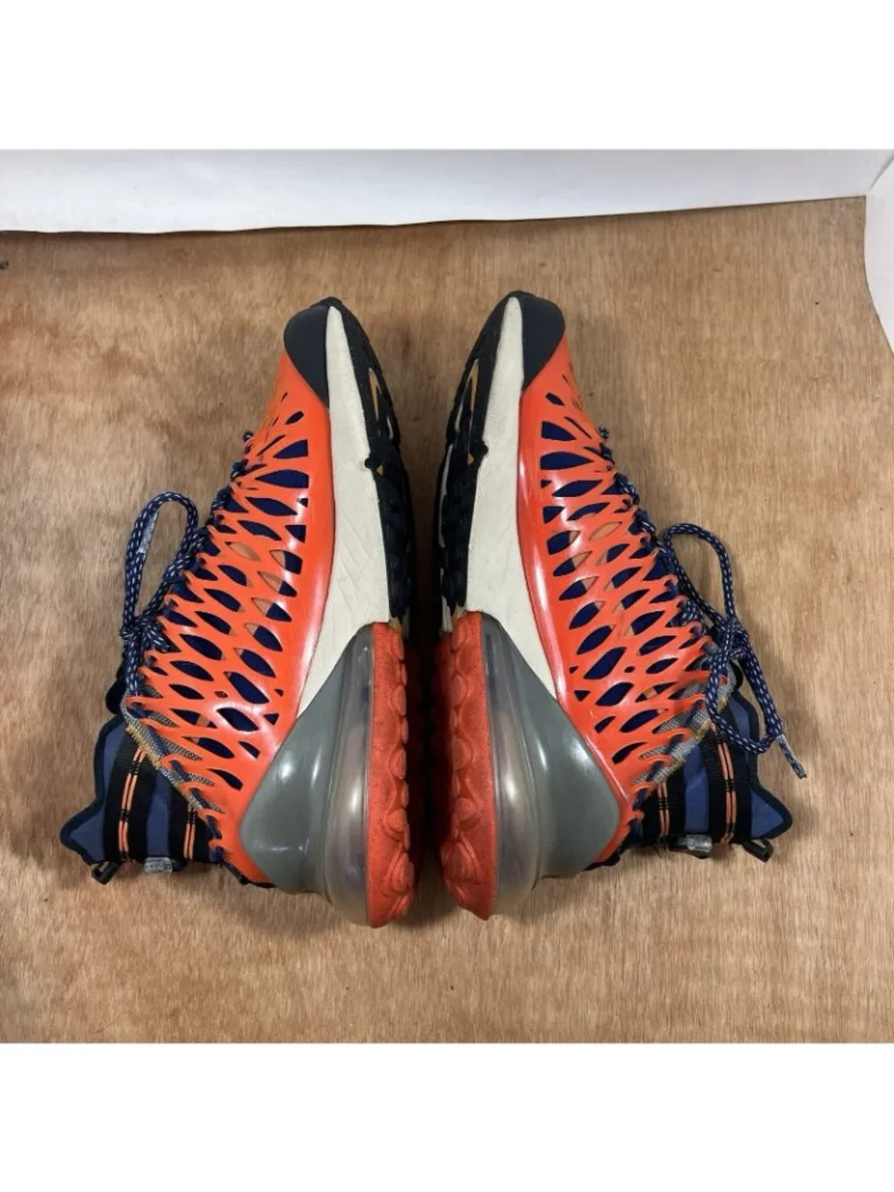 Nike Air Max 270 ISPA Men Size 7.5 Blue Void/Terra Orange BQ1918 400